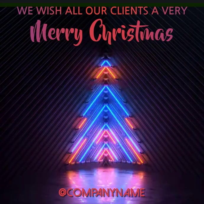 Merry Christmas to Customers Video Template Square (1:1)