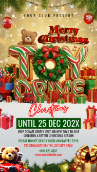 MERRY CHRISTMAS TOY DRIVE Instagram Story template