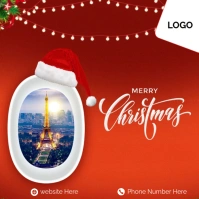 Merry Christmas Travel Agency Publicação no Instagram template