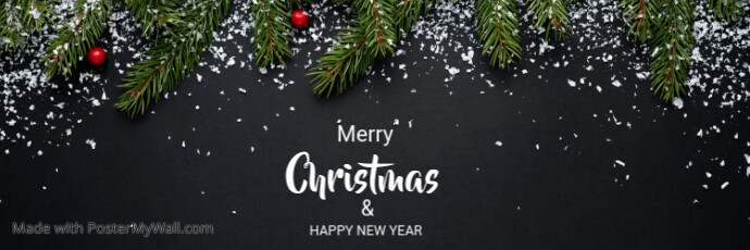 Christmas Header Simple Merry Christmas Twitter header. Template | PosterMyWall