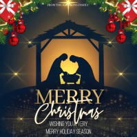 Merry Christmas Video Isikwele (1:1) template