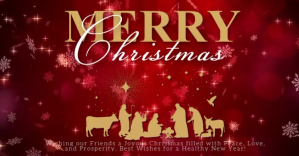 สีแดง Christmas Celebration delt Facebook-billede Template