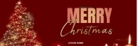MERRY CHRISTMAS VIDEO TEMPLATE Banner 2' × 6'