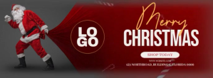 Merry christmas video template Couverture Facebook