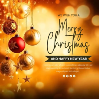 Merry Christmas Wish Square (1:1) template