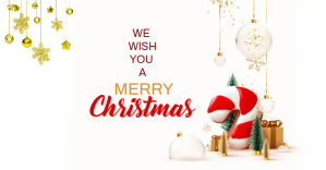Blanco Christmas Greeting Anuncio de Facebook Template