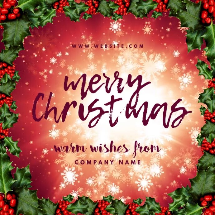 Merry Christmas Wishes Card Instagram Post template