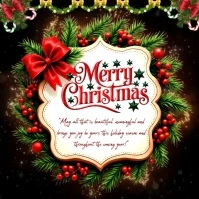merry christmas wishes Instagram Post template