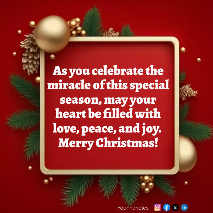 Merry Christmas wishes Cover ng Album template