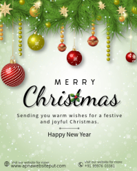 merry christmas wishes Instagram Portrait template