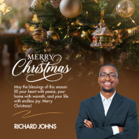 Merry Christmas wishes Instagram na Post template