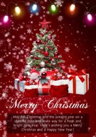 merry Christmas wishes A4 template