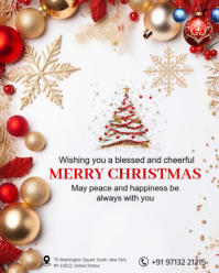 merry christmas wishes for family Instagram Portrait template