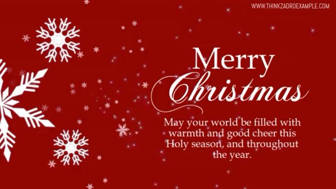 Merry Christmas Wishes Greeting Card Video Ad Цифровой дисплей (16 : 9) template