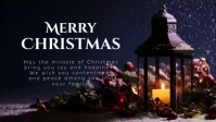 Merry Christmas Wishes Message Video Canlde template