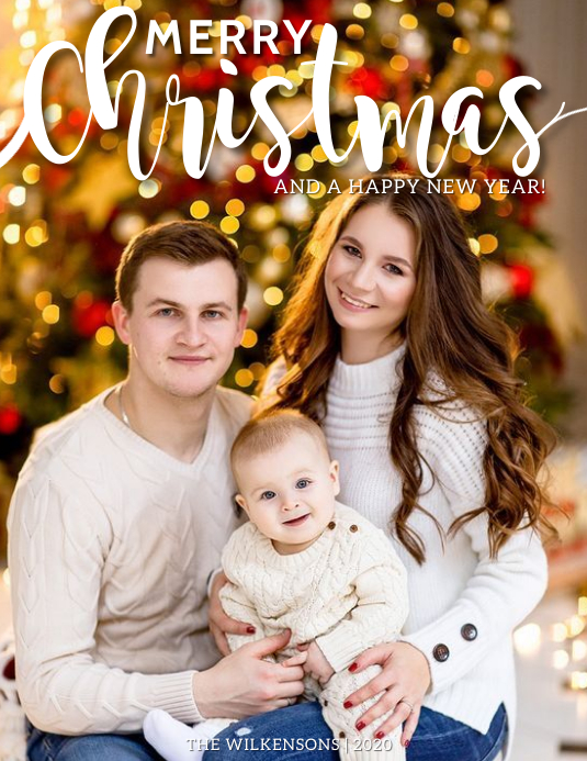 MERRY CHRISTMAS WISHES Template Рекламная листовка (US Letter)