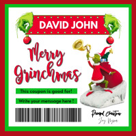 White Grinchmas Coupon Instagram Post Template