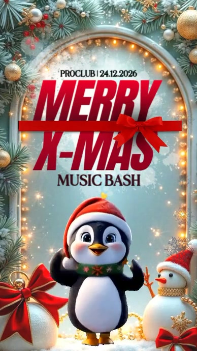 Merry X-Mas Music Bash Reel template