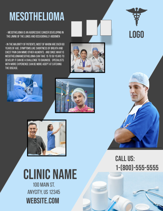 Mesothelioma Flyer (US Letter) template