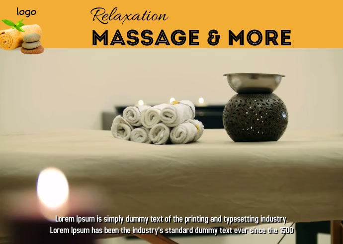Message & more video ad A6 template