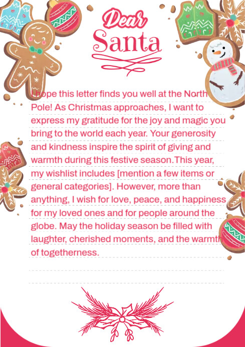 Plantilla de Message For Santa Ads | PosterMyWall