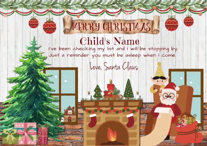 Message from Santa Claus Template | PosterMyWall