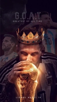 Messi G.O.A.T Instagram Story template