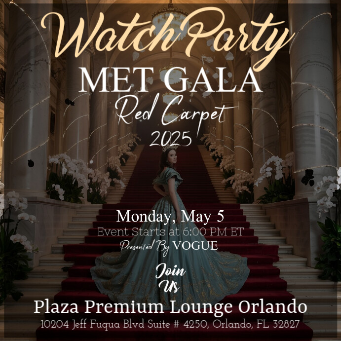 Met Gala 2025 Watch Party Instagram Post template