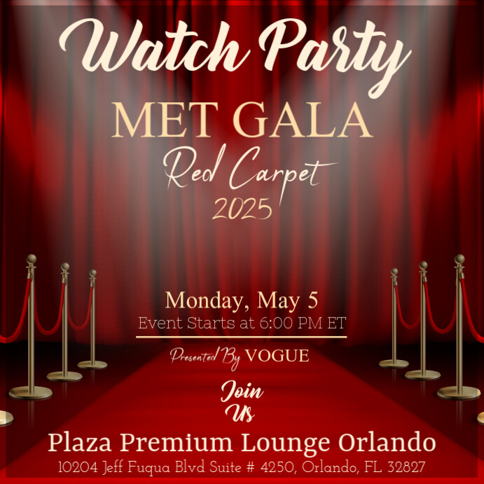 Met Gala 2025 Watch Party Instagram Post template