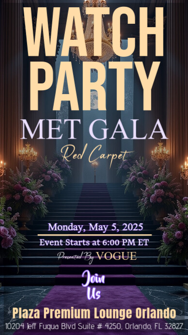 Met Gala 2025 Watch Party Instagram Story template