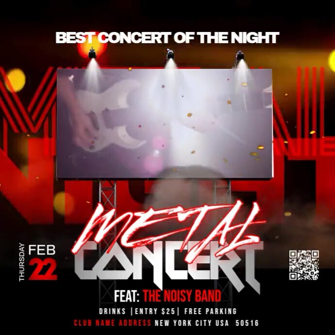 Concert Post Example Metal Concert Template | PosterMyWall