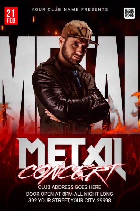 Metal Concert Poster template