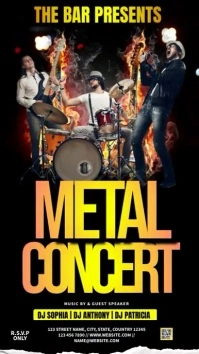 Metal Concert Video Pantalla Digital (9:16) template