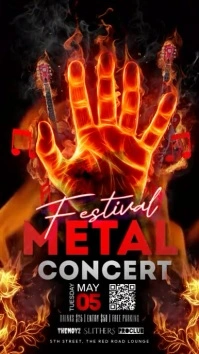 Metal Festival Concert História do Instagram template