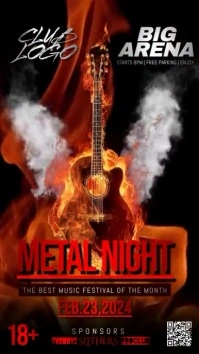 Metal Fire Night Instagram Story template