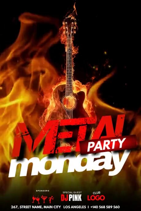 Metal Monday Video Plakat template