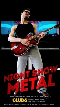Metal Music Video Affichage numérique (9:16) template