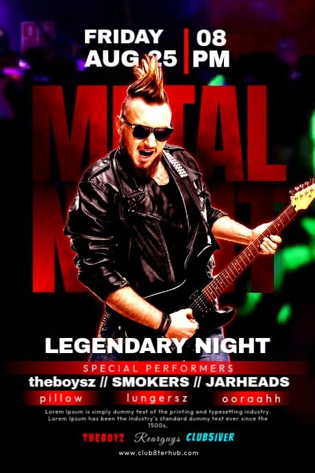 Metal Night Concert Template | PosterMyWall