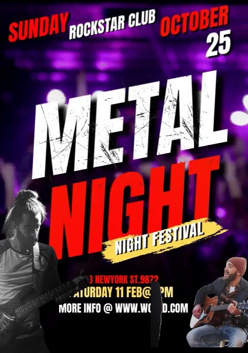 Metal Night Template | PosterMyWall