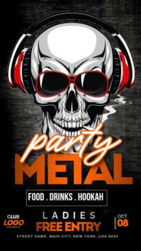Metal Night Party Video Instagram Story template