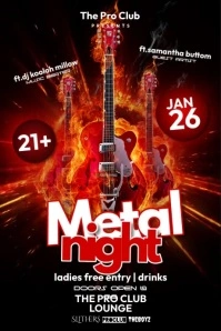 Metal Night Poster Plakat template