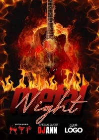 Metal Night Video A4 template