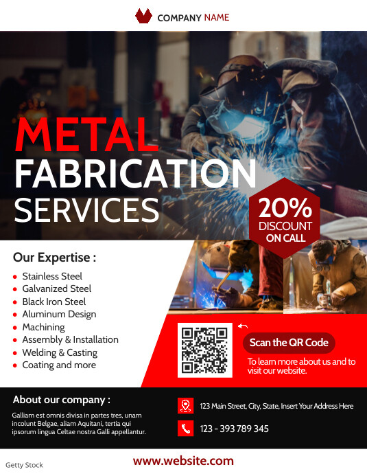 Flyer Modelworks Modèle metal works fabrication flyer advertisement | PosterMyWall