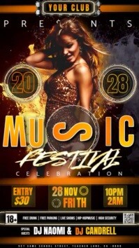 Gold Party Event Ad Design Template Indaba yaku-Instagram