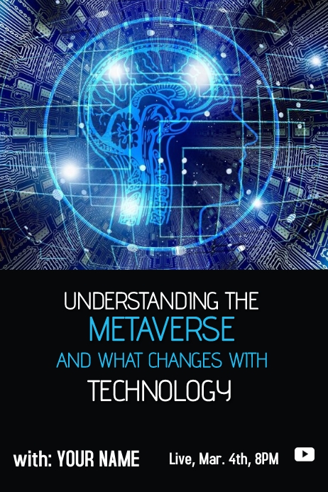 Example Metatech Poster METAVERSE Template | PosterMyWall