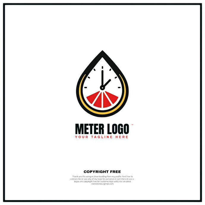 White Meter Logo Logos Template | PosterMyWall