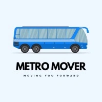 Metro Mover Animated Bus Logo – Editable Travel Poster Template