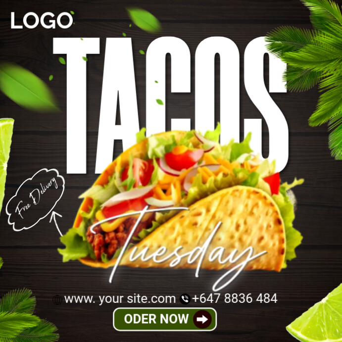 mexican food Publicação no Instagram template
