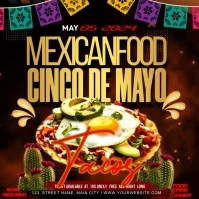 Mexican Food Menu Instagram-Beitrag template