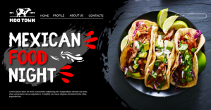Mexican Food Night Banner Изображение, которым поделились на Facebook template